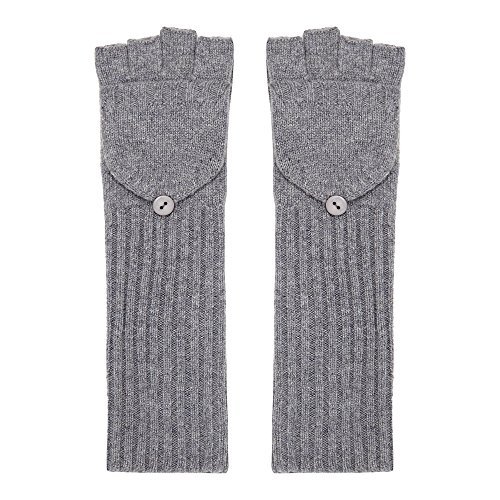 Lange Handschuhe aus Kaschmir, Grau von Oxfords Cashmere