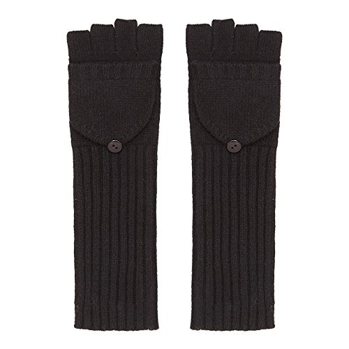 Lange Handschuhe aus Kaschmir, Schwarz von Oxfords Cashmere