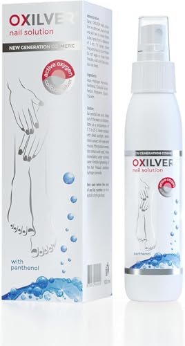 OXILVER® NAIL Solution für die Nagelpflege und Nagelhautpflege. Nagelpilz- und Nagelhärterspray. Kosmetikprodukt mit Aktivsauerstoff & Panthenol, 100 ml von Oxilver