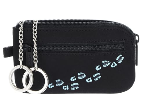 oxmox Schlüsseletui New Cryptan Keyholder Footsteps Print Cyan Black von Oxmox