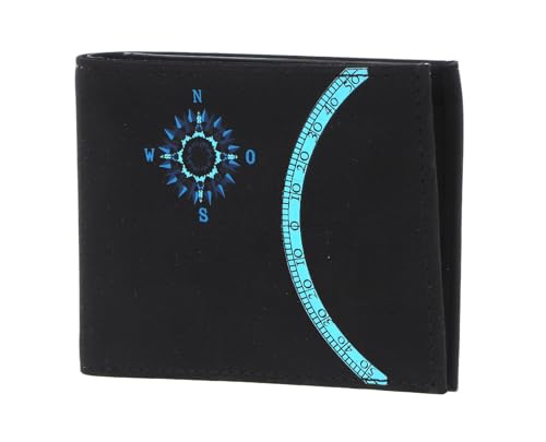Oxmox Geldbörse New Cryptan RFID Protect Pocketbörse Windrose Print Cyan Black von Oxmox