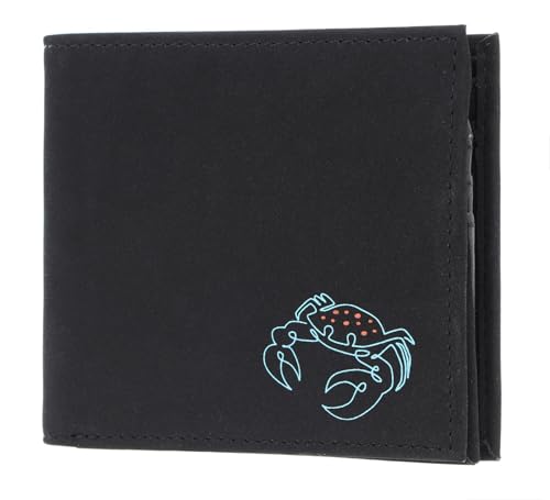 Oxmox Geldbörse New Cryptan RFID Protect Querscheinbörse Crab Print Cyan Black von Oxmox