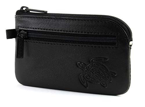 oxmox Schlüsseletui Leder Leather Keyholder Turtle Embossed Black von Oxmox
