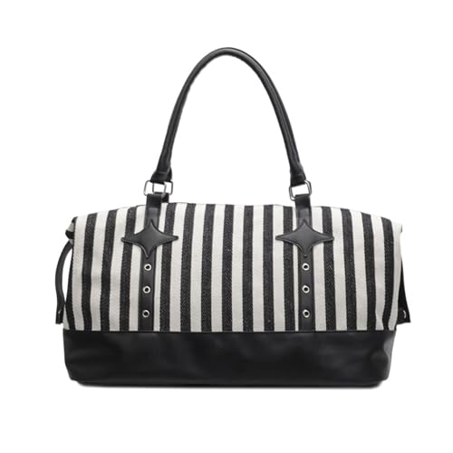 Bequeme Schultertasche mit Organisationstaschen, praktische, stabile Konstruktion, Reisezubehör, Leinen-Handgepäcktasche für kurze Reisen, Schwarz , Mass Beauty Bequeme Schultertasche mit Organisationstaschen, praktische, stabile Konstruktion, Reisezubehör, Leinen-Handgepäcktasche für kurze Reisen, Schwarz , Mass Beauty von Oxtxuzdm