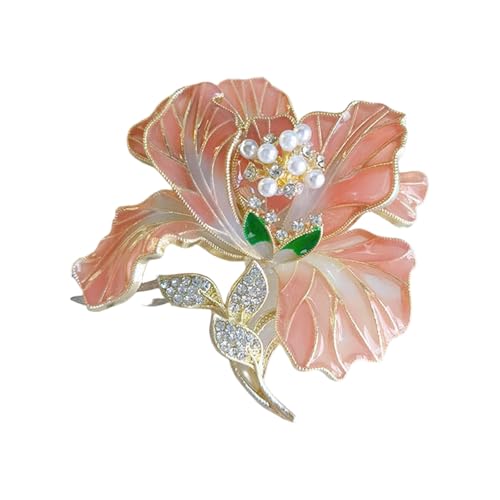 Einzigartige, funkelnde Anstecknadel, Blumenschmuck mit künstlichem Kristall-Blumen-Abzeichen für den täglichen Gebrauch, besondere Anlässe, Legierungsnadel, Einheitsgröße, Wie beschrieben von Oxtxuzdm