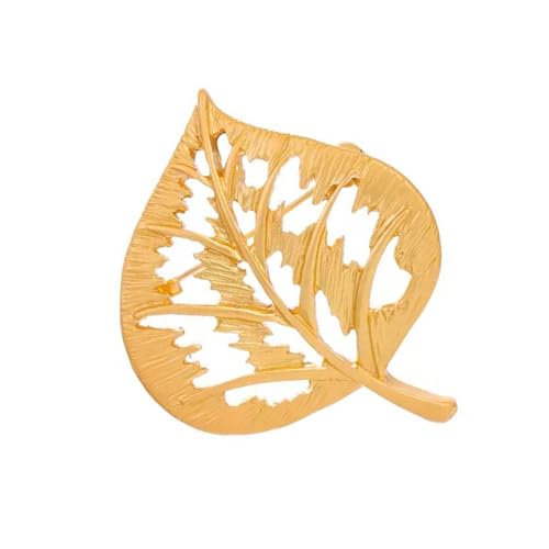 Elegante Blatt-Brosche aus Legierung mit sicherem Verschluss, bequem für den täglichen Gebrauch und besondere Anlässe von Oxtxuzdm