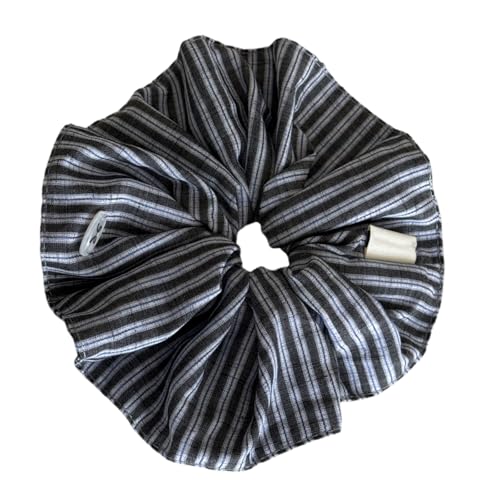 Haargummi mit blauen Streifen, weicher Stoff, leicht, Accessoire für Damen und Mädchen, lässig, Sport, bequeme Bänder für Sport von Oxtxuzdm