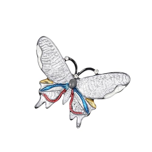 Modische Schmetterlings-Form, emaillierte Anstecknadel, Metalllegierung, Schal-Clip mit Strasssteinen, Accessoire für formelle Veranstaltungen und den täglichen Gebrauch, Metalllegierung von Oxtxuzdm