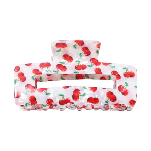 Obst-Haarspange für Mädchen und Frauen, PVC-Haarklammer mit starkem Halt für niedrige Pferdeschwänze und lässiges Styling, PVC-Obst-Clip für Mädchen von Oxtxuzdm