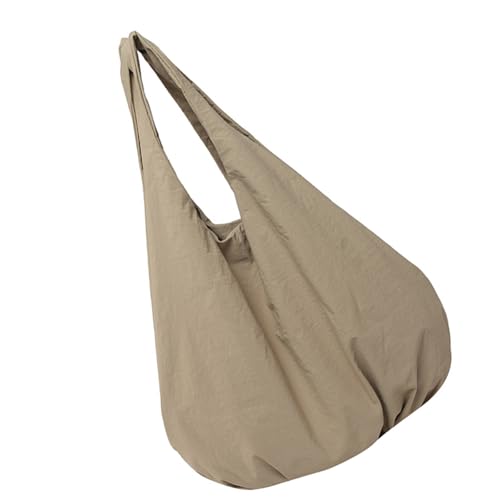 Oxtxuzdm Damen Nylon Umhängetasche Geräumige und stilvolle Unterarmtaschen Casual Handtasche für den täglichen Gebrauch und verschiedene Anlässe Pendler Schultertasche, khaki, One Size von Oxtxuzdm