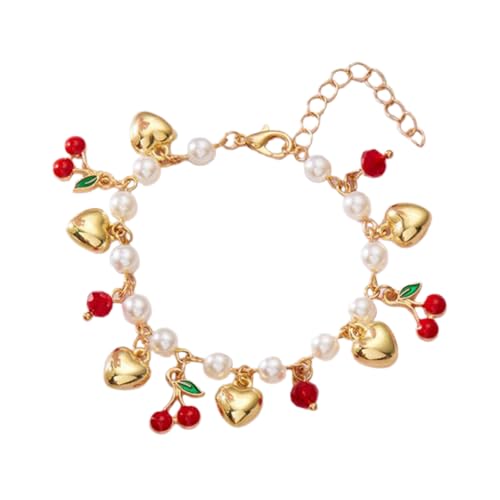 Oxtxuzdm Modefrucht Charmearmband Symbolisieren Süße Und Glück Die Für Jugendliche Frauen Und Mode Enthusiasten Einstellbares Legierungs Charmarmband Geeignet Sind von Oxtxuzdm