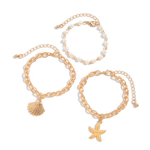 Oxtxuzdm Verstellbare Quasten-Designs, Seesterne, Muschelperlen, Halsketten-Set, Stile, Schmuck für Damen, Strand, Urlaub, Muschel-Halskette, Einheitsgröße, Wie beschrieben, Wie beschrieben von Oxtxuzdm