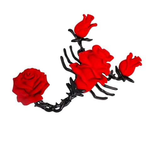 Retro Metall Scorpions Rose Brosche Handgefertigtes Tropföl Einzigartiger Gotischer Abzeichen Pin Accessoire Für Outfit Antique Legierungstruststift von Oxtxuzdm