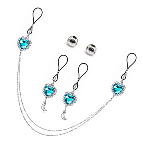 Stilvolle Strasssteine Anhänger Brustwarzenkette Körper BH Kette Für Jugendmädchen Und Trendige Frauen Beach Partys Nippelschmuckringe Set Set von Oxtxuzdm