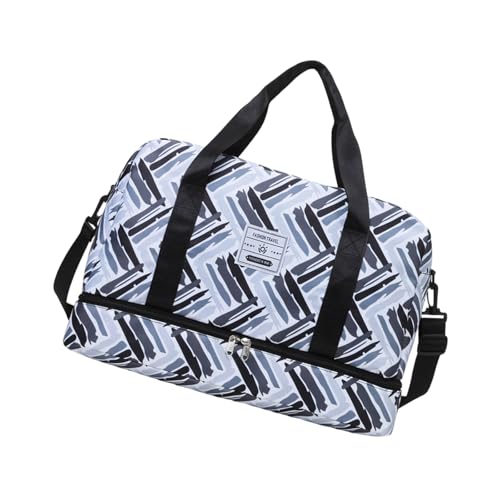 Turnbeutel Große Kapazität Reisegepäck Fitness mit Schuhfach Übernachtung Weekender für Frauen Fitness Reisegepäck Multifunktional Sport Gym Training, Schwarz , Mass Beauty von Oxtxuzdm