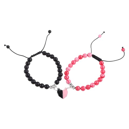 1 Paar Magnetisches Paar Armbänder 8mm Perlen Matching Handgelenk Kette Männer Hände Hände Schmuck Valentinstag Für Ihn Ihre Mode Weiße Türkis Liebe Magnetisches Ehepaar Perlenarmband Für Ihn Und Sie von Oxxggkao