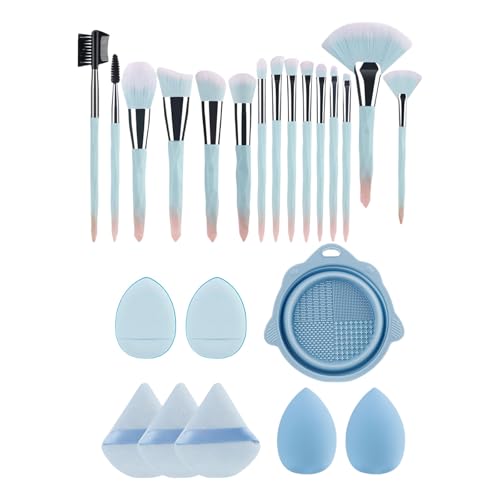 1 Set Make-up-Pinsel-Set, Kosmetik-Puderquaste, Lidschatten, Make-up-Reiniger, Schüssel für Reisen und den täglichen Gebrauch von Oxxggkao