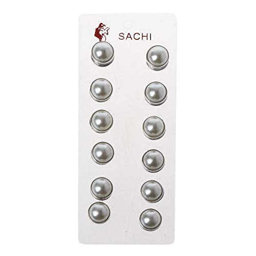 12x Kreatives Mehrzweck Perlenbrosche Magnetschnalle Frauenschal Highlight Pearl Pin Round Hijab Pins Für Frau Mädchen Schwarze Sicherheitsstifte von Oxxggkao