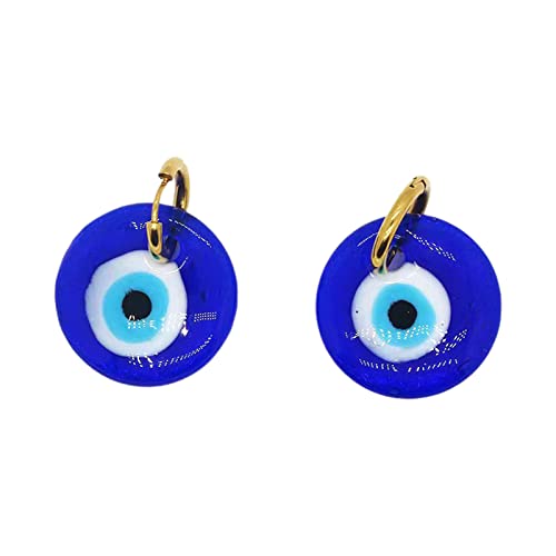 2 PCs Retro Acryl Eye Round Ohrringe Devil's Blue Women Girls Ohrschmuck Devil's Eye Ohrringe von Oxxggkao
