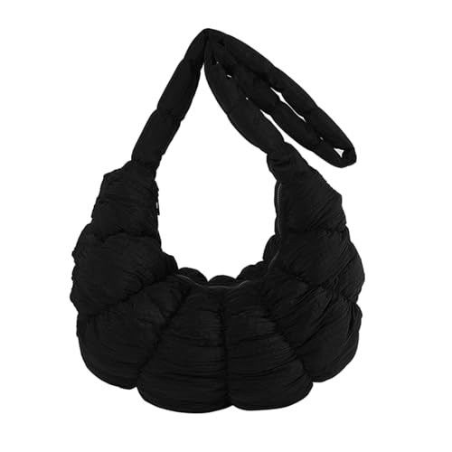 2024 Neue Crossbody Umhängetaschen Für Mädchen Frauen Falten Wolkenbeutel Knödelbeutel Solid Color Ruched Bag Weiche von Oxxggkao