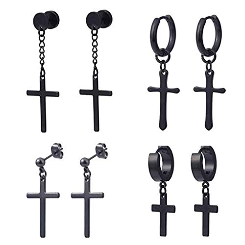 4 Paare/set Koreanische Kruzifix Anhänger Ohrringe Exquisit von Oxxggkao