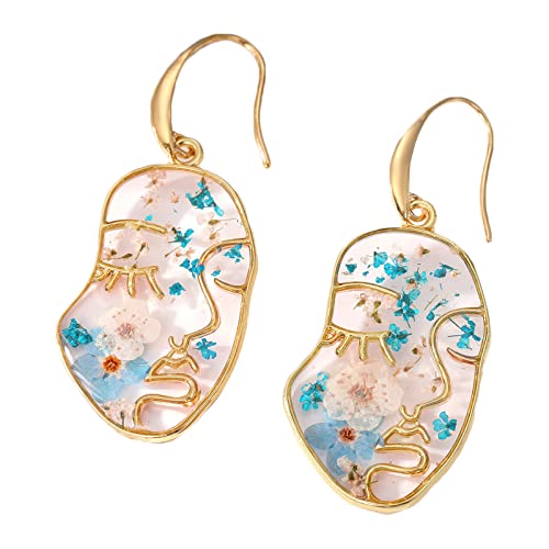 Abstrakte Gesichtsanhänger Ohrringe Frauen Form Geometrische Tropfen Schmuck Christams Geschenklegierung Abstrakte Ohrringe von Oxxggkao