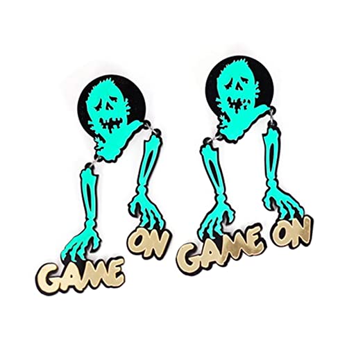 Acryl Ohrringe Halloween Dangle Drop Hengst Ohrring Einzigartiger Skelett Mode Schmuck Für Frauen Mädchen Schädel Frauen Männer Männer von Oxxggkao