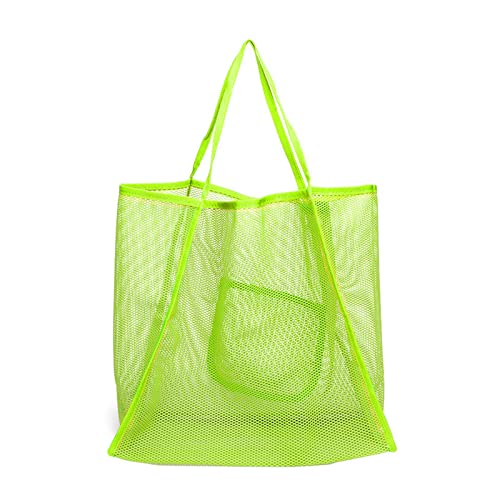 All Matching Casual Handtasche Für Frauen Teen Simpel Mesh Tasche Große Kapazität Schulter Mädchen Shopping Picknick Womens Hollow Out Girl von Oxxggkao