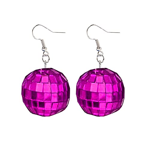 Ball Disco Ohrringe Disco 60er Oder 70er Kostümzubehör Für Jubiläumsfeier Personal Spiegel Ball von Oxxggkao