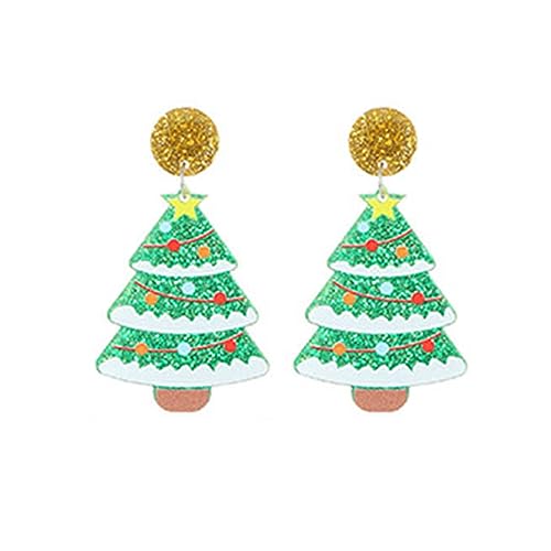 Baum Alpakas Lebkuchen Mann Dangle Ohrringe Weihnachten Cartoon Acrylheizung Juwelierparty Drop Fashion Acryl Ohrringe Leicht Einzigartig von Oxxggkao