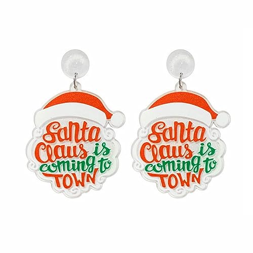 Baum Alpakas Lebkuchen Mann Dangle Ohrringe Weihnachten Cartoon Acrylheizung Juwelierparty Drop Fashion Acryl Ohrringe Leicht Einzigartig von Oxxggkao