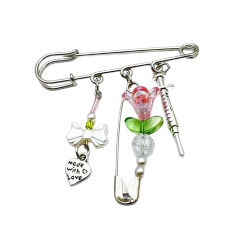 Bowknot Flower Broschen Taille Hosen Erweiterung Sicherheitsstifte Mode Kleidung Pin Pullover Schalklamme Geschenk Für Frauen Mädchen Taille Hosen Strecke Sicherheitsstifte Leuchtet Elegante von Oxxggkao