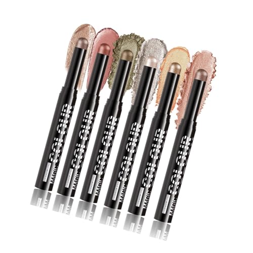 Creme Lidschatten Aufhöhlersticks Für Wasserdichte Schimmer Schimmer Creme Applikator Stick Pigment Make Up Highlighter Stift Set von Oxxggkao