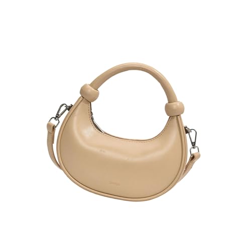 Damentasche aus PU-Leder, Schultertasche, kleine Handtasche, Dating koreanische Stile, Crossbody, trendige Kuriertasche für den täglichen Gebrauch, Schultertasche, Halbmond, einfache Umhängetasche von Oxxggkao