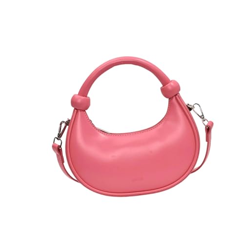 Damentasche aus PU-Leder, Schultertasche, kleine Handtasche, Dating koreanische Stile, Crossbody, trendige Kuriertasche für den täglichen Gebrauch, Schultertasche, Halbmond, einfache Umhängetasche von Oxxggkao