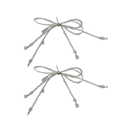 Einfache Schmetterlingsknotenohrringe Für Frauen Ohr Piercing Ornament Zarte Perlen Bowknotform Ohrstolme Schmuckschmuck Trendy Office Dame Ohrringe Ohrringe von Oxxggkao