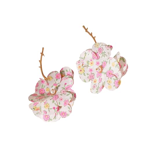 Elegante Blumenischen Ohrringe Mode Ohrhänger Blumenschmuck Handgefertigt von Oxxggkao