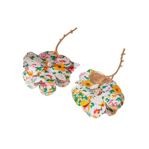 Elegante Blumenischen Ohrringe Mode Ohrhänger Blumenschmuck Handgefertigt von Oxxggkao