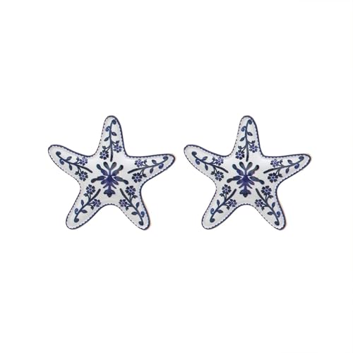 Elegante Sea Star Und Blumenmuster Ohrringe Bequem Tragen von Oxxggkao