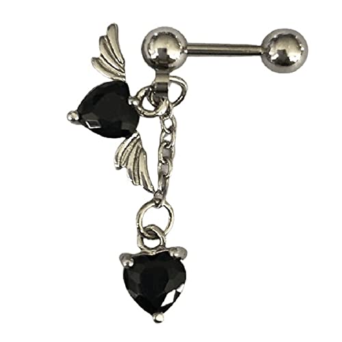 Engelsflügel Dangle Ohrringe Herz Drop Zirkon Ohrring Für Frauen Mädchen Valentinstag Jubiläumsgeburtstagsgeschenk Hypoallergen Für Frauen Dangle Bolzen von Oxxggkao