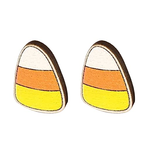 European Wood Ohr Studs Schädel Süßigkeiten Hexenhut Mond Fledermaus Ohrringe Retro Halloween Sarg Für Puppenohrrin Hexenhut Für Frauen von Oxxggkao