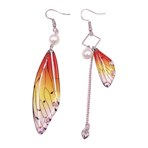 Fairy Cicada Schmetterlingsflügel Ohrringe Fantasie Quasten Schmuckverstärker Farbenfrohe Pailletten Langrop Schmetterlingsflügel Für Frauen Dangeln Schmuck Hochzeit Mit Mädchen von Oxxggkao