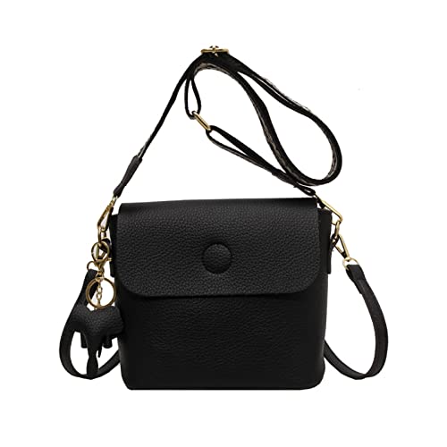 Frauen Mode Umhängetasche Retro Pu Leder Eimer Damen Crossbody Solid Color Messenger Kleine Quadratische Frauen Feste Farbe Crossbody PU Leather Schulterschaufel Messenger von Oxxggkao