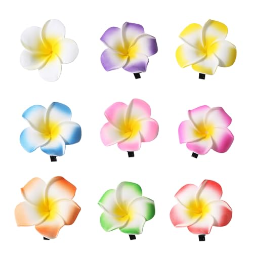 Haarnadeln mit Blumendesign, ergonomische Harz-Haarklammer für Damen, leicht, Ornament, Strand, Hawaii, Strand, Clip, 36 Stück von Oxxggkao