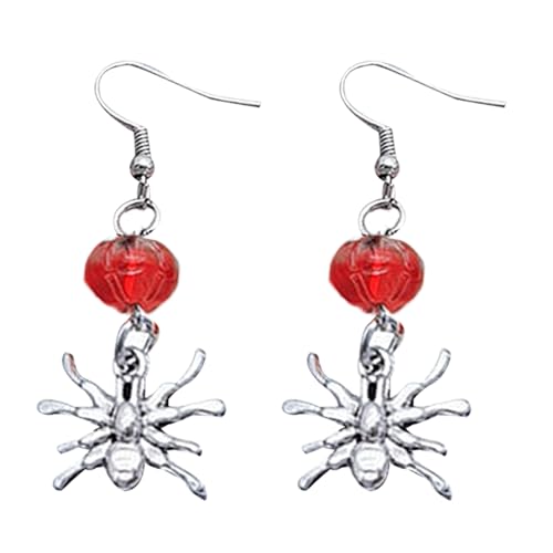 Halloween Schädel Dangler Ohrring Einzigartiger Skelett Pendellöhre Ohrringe Hip Hop Spiders Charme Ohrring Urlaub Schmuck Schädel von Oxxggkao