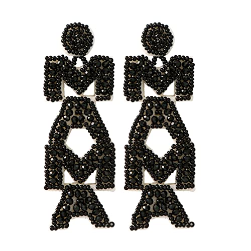 Handgefertigte Perlenfrauen Statement Fringe Drop Ohrringe Muttertags Geschenk Mode Schmuck Für Frauen Mädchen Perlen Dangle von Oxxggkao