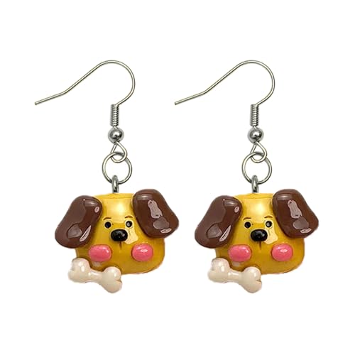 Harz Tierohr Haken Süße Katzenhund Kaninchen Bolzen Ohrring Einzigartige Ohrhörer Dangle Ohrringe Charmant Bären Kuh Drop Süßes Cartoon Katzenhund Schmuck Für Frauen Ohroelenstecker von Oxxggkao