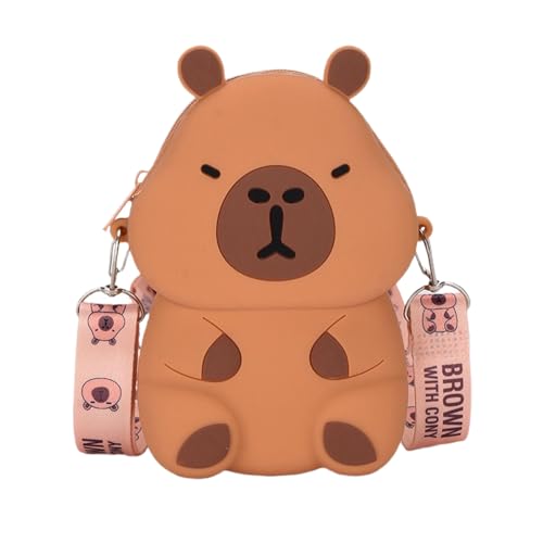 Kreative Capybara Münzbeutel Flexible Silikon Crossbody Tasche Wechseln Sie Die Tasche Für Halten Und Kleine Gegenstände Ordentlicher Capybara Geldbörse von Oxxggkao