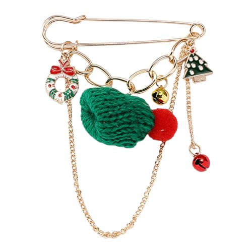 Kreative Weihnachtsabzeichen Broschen Fashion Metal Chain Charm Sicherheitsstifte Kleidung Accessoires Hemdbeutel Dekoration Sicherheitsstifte von Oxxggkao
