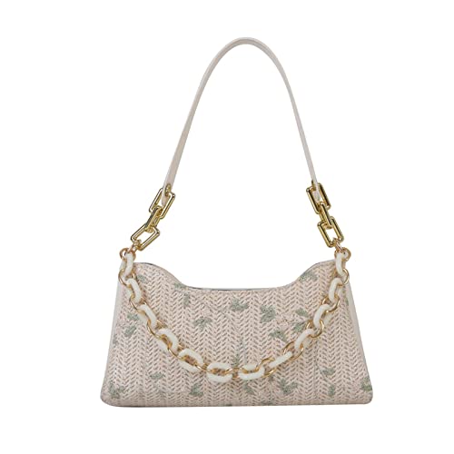 Mädchen Kettenumhängetasche Weibliche Tasche Frauen Unterarm All Matching Strick Handtaschen Schüler Pendler Geschenk Frauen Stricken Unterarmtasche Ladies Kettenwechselbeutel All Matching Handtasche von Oxxggkao
